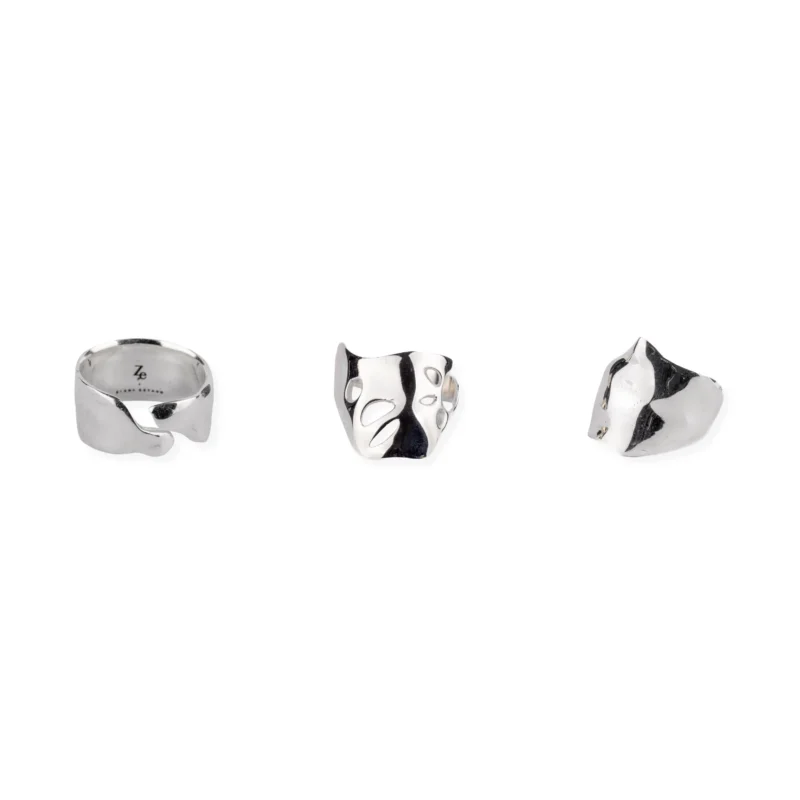 Forge Sculptural 3 Rings Set - Ze Garcia x Elena Estaun - Imagen 8