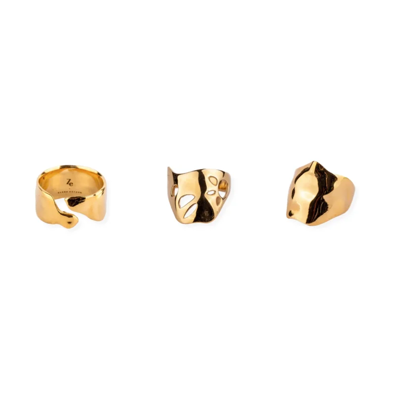 Forge Sculptural 3 Rings Set - Ze Garcia x Elena Estaun