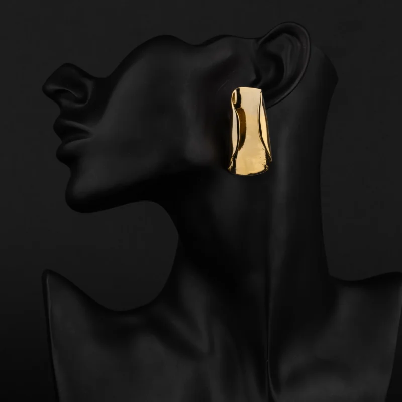 Forge Sculptural Earrings 02 - Ze Garcia x Elena Estaun - Imagen 2