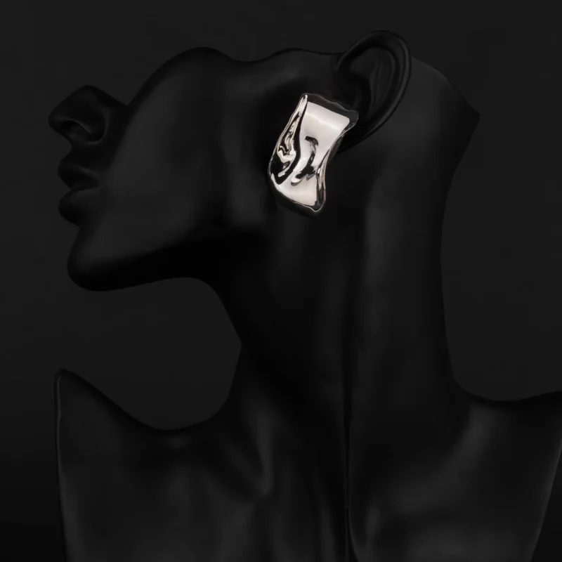 Metal Wave Earrings - Ze Garcia x Elena Estaun - Imagen 4